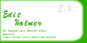 edit wolner business card